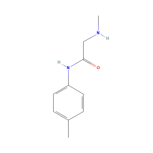 2-(Methylamino)-N-(4-methylphenyl)acetamide (CAS: 64642-17-7) - Chemical Structure and Molecular Formula 