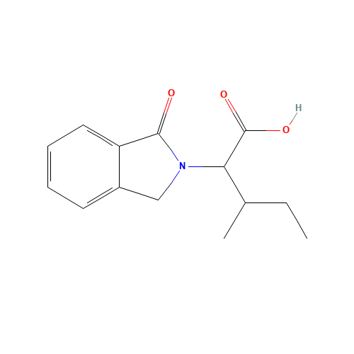 3-Methyl-2-(1-oxo-1,3-dihydro-2H-isoindol-2-yl) pentanoic acid (CAS: 180923-81-3) - Related Chemical Product
