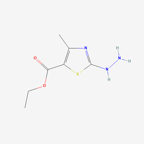 Ethyl 2-hydrazino-4-methyl-1,3-thiazole-5-carboxylate (CAS: 52481-66-0) - Chemical Structure and Molecular Formula 