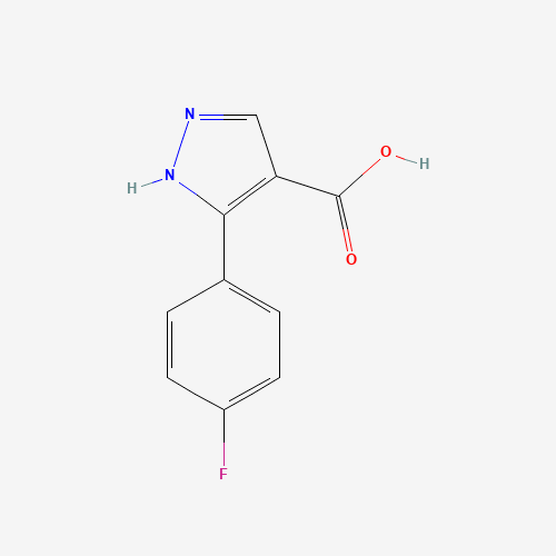 3-(4-Fluorophenyl)-1H-pyrazole-4-carboxylic acid (CAS: 618383-44-1) - Chemical Structure and Molecular Formula 