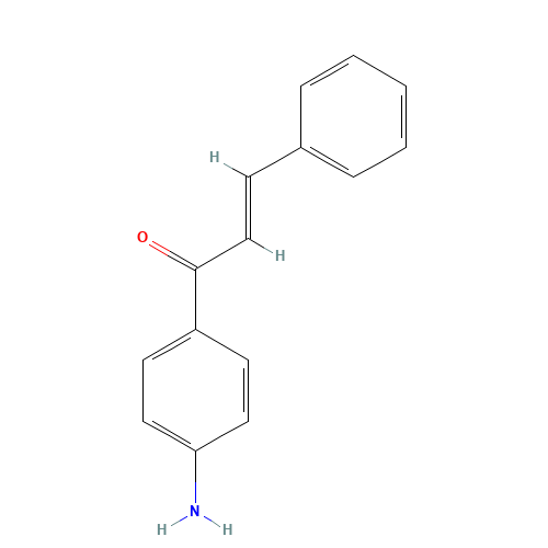 (2E)-1-(4-Aminophenyl)-3-phenylprop-2-en-1-one (CAS: 2403-30-7) - Chemical Structure and Molecular Formula 