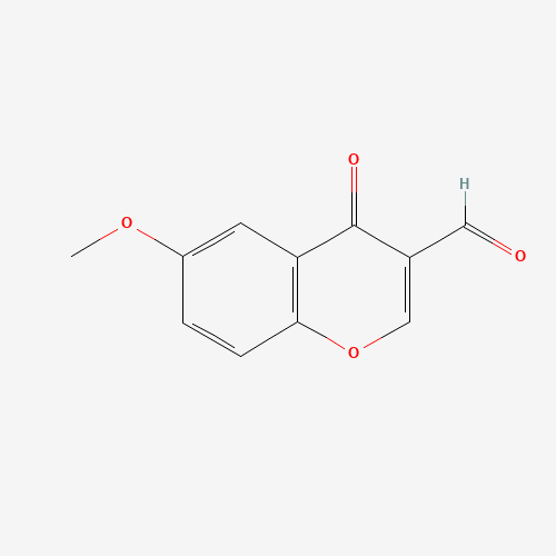 6-Methoxy-4-oxo-4H-chromene-3-carbaldehyde (CAS: 42059-79-0) - Chemical Structure and Molecular Formula 