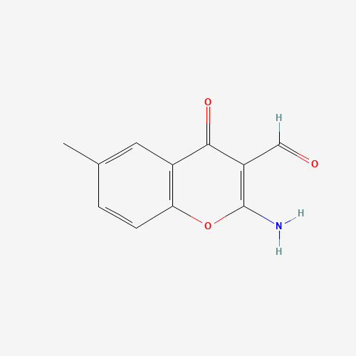 2-Amino-6-methyl-4-oxo-4H-chromene-3-carbaldehyde (CAS: 68301-75-7) - Chemical Structure and Molecular Formula 