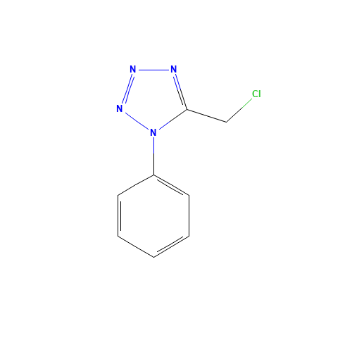 5-(Chloromethyl)-1-phenyl-1H-tetrazole (CAS: 64473-40-1) - Chemical Structure and Molecular Formula 
