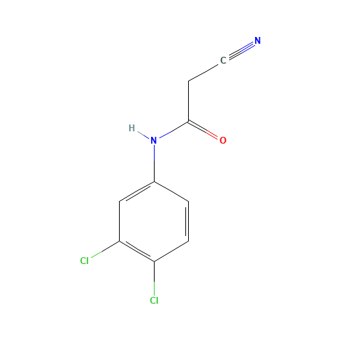2-Cyano-N-(3,4-dichlorophenyl)acetamide (CAS: 15386-80-8) - Chemical Structure and Molecular Formula 