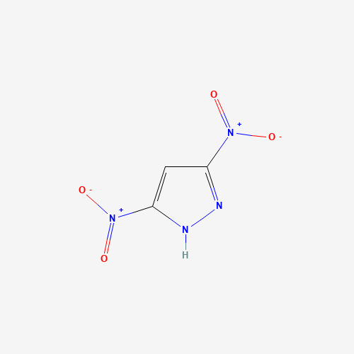 3,5-Dinitro-1H-pyrazole (CAS: 38858-89-8) - Chemical Structure and Molecular Formula 