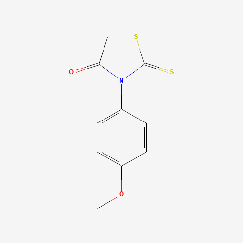 3-(4-Methoxyphenyl)-2-thioxo-1,3-thiazolidin-4-one (CAS: 5350-09-4) - Chemical Structure and Molecular Formula 