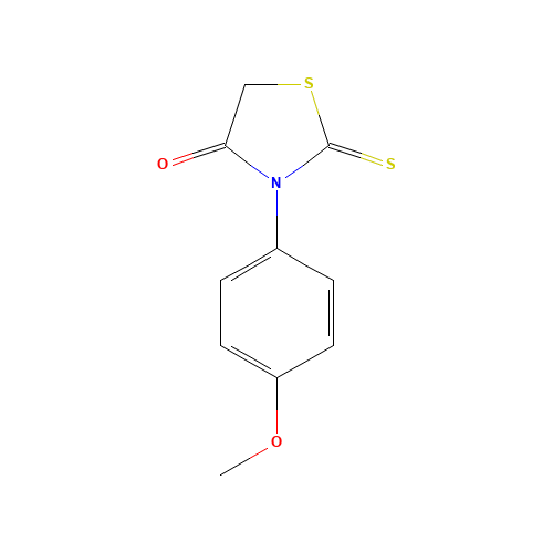 3-(4-Methoxyphenyl)-2-thioxo-1,3-thiazolidin-4-one (CAS: 5350-09-4) - Chemical Structure and Molecular Formula 