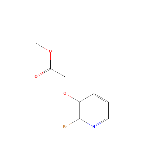 Ethyl [(2-bromopyridin-3-yl)oxy]acetate (CAS: 850349-18-7) - Chemical Structure and Molecular Formula 