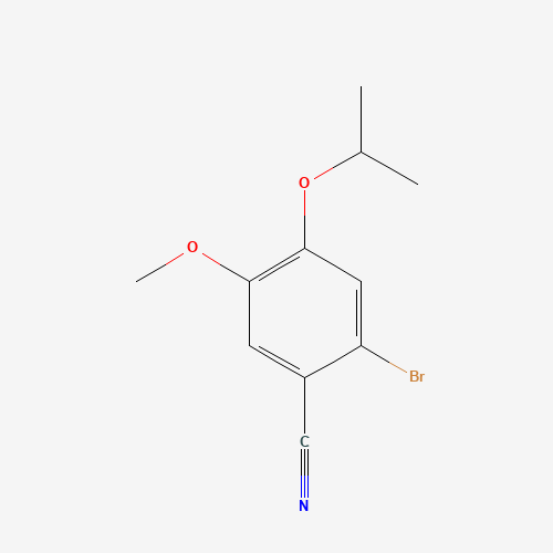 2-Bromo-4-isopropoxy-5-methoxybenzonitrile (CAS: 515846-11-4) - Chemical Structure and Molecular Formula 
