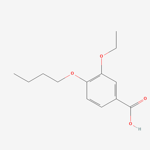 4-Butoxy-3-ethoxybenzoic acid (CAS: 101268-36-4) - Chemical Structure and Molecular Formula 
