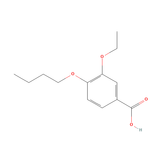 4-Butoxy-3-ethoxybenzoic acid (CAS: 101268-36-4) - Chemical Structure and Molecular Formula 