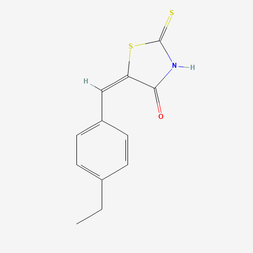 (5E)-5-(4-Ethylbenzylidene)-2-mercapto-1,3-thiazol-4(5H)-one (CAS: 403811-55-2) - Chemical Structure and Molecular Formula 