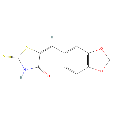 (5E)-5-(1,3-Benzodioxol-5-ylmethylene)-2-mercapto-1,3-thiazol-4(5H)-one (CAS: 28824-66-0) - Related Chemical Product