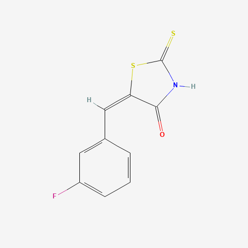 (5E)-5-(3-Fluorobenzylidene)-2-mercapto-1,3-thiazol-4(5H)-one (CAS: 349-33-7) - Chemical Structure and Molecular Formula 