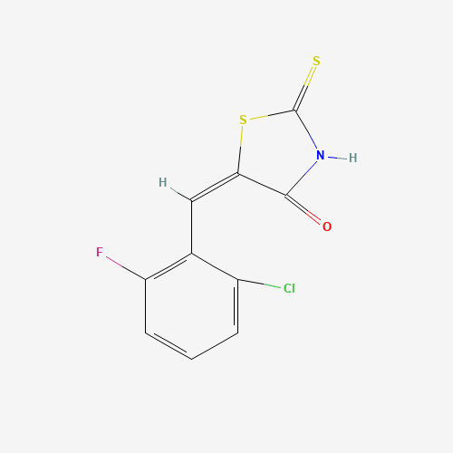 (5E)-5-(2-Chloro-6-fluorobenzylidene)-2-mercapto-1,3-thiazol-4(5H)-one (CAS: 217316-44-4) - Chemical Structure and Molecular Formula 