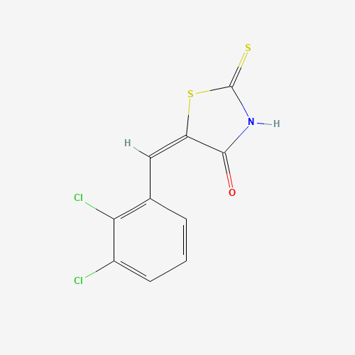 (5E)-5-(2,3-Dichlorobenzylidene)-2-mercapto-1,3-thiazol-4(5H)-one (CAS: 90407-17-3) - Chemical Structure and Molecular Formula 