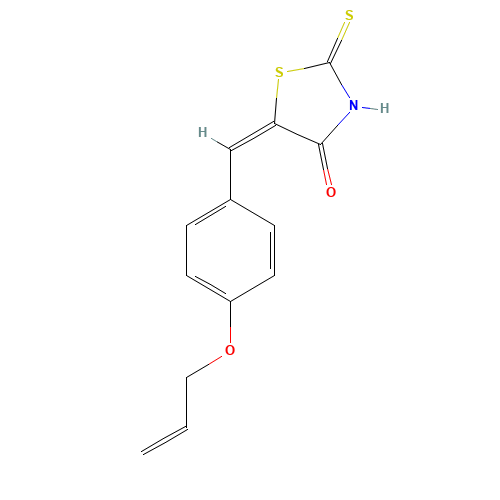 (5E)-5-[4-(Allyloxy)benzylidene]-2-mercapto-1,3-thiazol-4(5H)-one (CAS: 361184-37-4) - Chemical Structure and Molecular Formula 