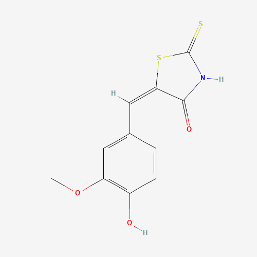 (5E)-5-(4-Hydroxy-3-methoxybenzylidene)-2-mercapto-1,3-thiazol-4(5H)-one (CAS: 5447-37-0) - Related Chemical Product