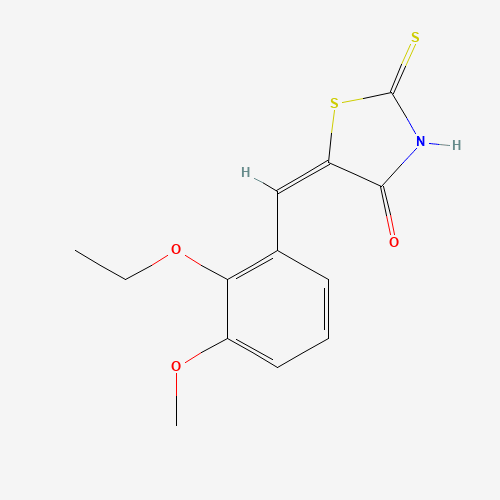 (5E)-5-(2-Ethoxy-3-methoxybenzylidene)-2-mercapto-1,3-thiazol-4(5H)-one (CAS: 669747-24-4) - Related Chemical Product