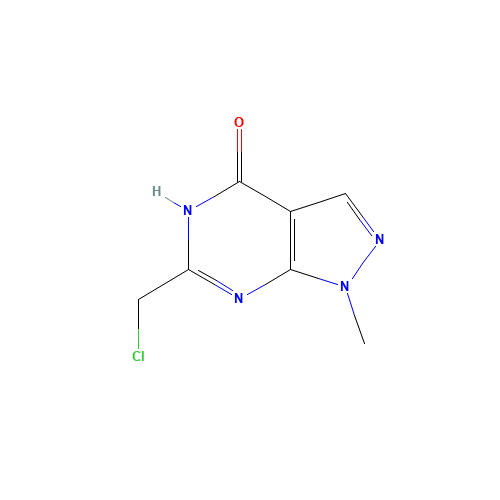 6-(Chloromethyl)-1-methyl-1,5-dihydro-4H-pyrazolo[3,4-d]pyrimidin-4-one (CAS: 931075-55-7) - Related Chemical Product