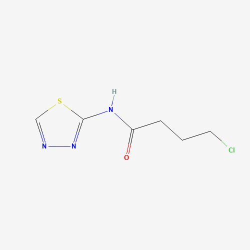 4-Chloro-N-1,3,4-thiadiazol-2-ylbutanamide (CAS: 544700-56-3) - Chemical Structure and Molecular Formula 