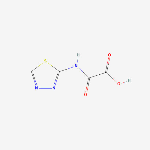 Oxo(1,3,4-thiadiazol-2-ylamino)acetic acid (CAS: 130992-20-0) - Chemical Structure and Molecular Formula 