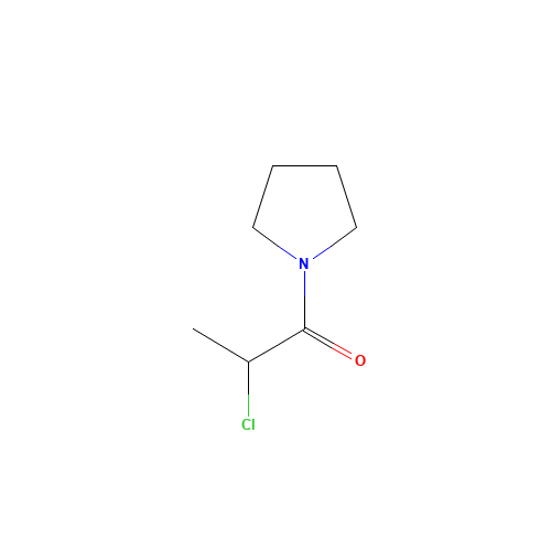 1-(2-Chloropropanoyl)pyrrolidine (CAS: 75115-52-5) - Chemical Structure and Molecular Formula 