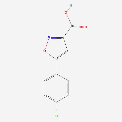 5-(4-Chlorophenyl)isoxazole-3-carboxylic acid chemical structure 5-(4-Chlorophenyl)isoxazole-3-carboxylic acid (CAS: 33282-22-3) - Chemical Structure and Molecular Formula
