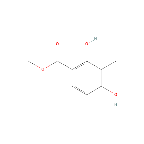 Methyl 2,4-dihydroxy-3-methylbenzoate (CAS: 33662-58-7) - Chemical Structure and Molecular Formula 