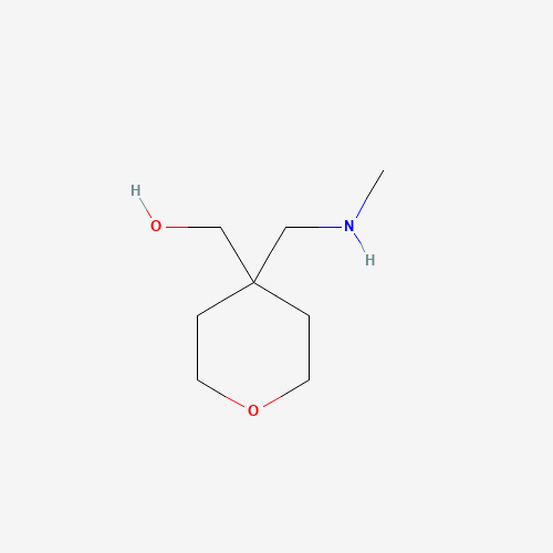 {4-[(Methylamino)methyl]tetrahydro-2H-pyran-4-yl}methanol (CAS: 959238-75-6) - Chemical Structure and Molecular Formula 