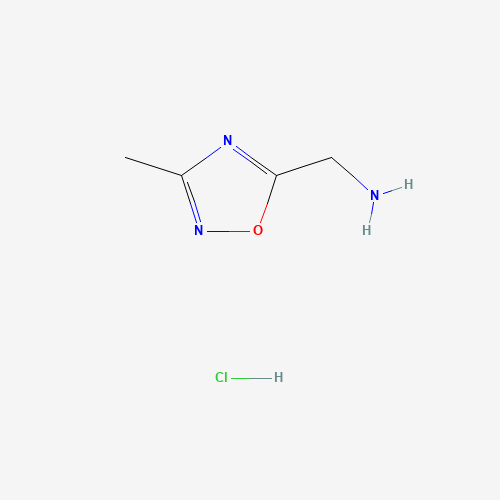 [(3-Methyl-1,2,4-oxadiazol-5-yl)methyl]amine hydrochloride (CAS: 253196-36-0) - Chemical Structure and Molecular Formula 