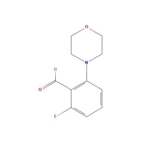 2-(N-Morpholinyl)-6-fluorobenzaldehyde (CAS: 736991-93-8) - Chemical Structure and Molecular Formula 