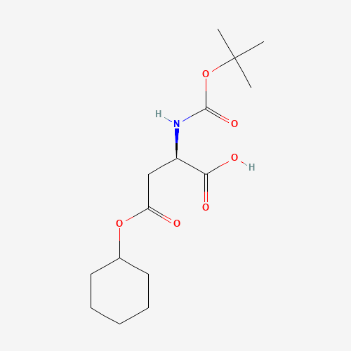 N-Alpha-t-Boc-D-aspartic beta-cyclohexyl ester (CAS: 112898-18-7) - Chemical Structure and Molecular Formula 