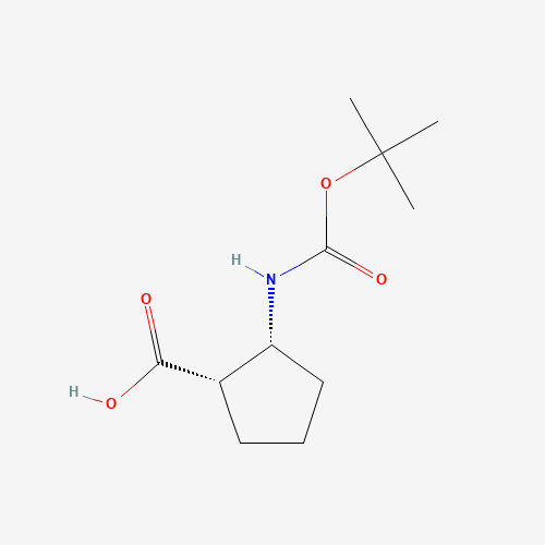 (1S,2R)-Boc-2-amino-1-cyclopentanecarboxylic acid (CAS: 137170-89-9) - Chemical Structure and Molecular Formula 