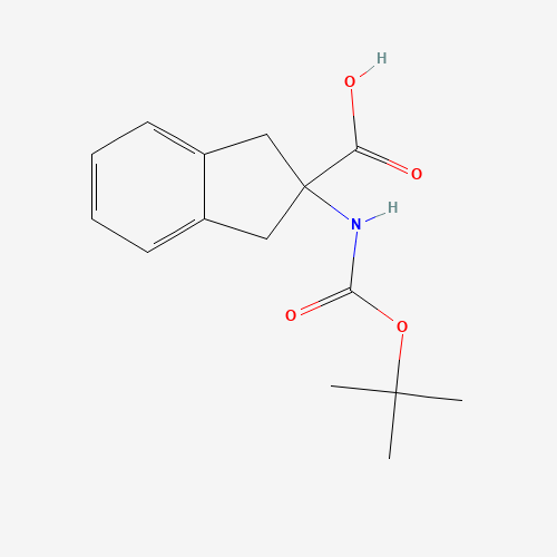 Boc-2-amino-2-indancarboxylic acid (CAS: 71066-00-7) - Chemical Structure and Molecular Formula 