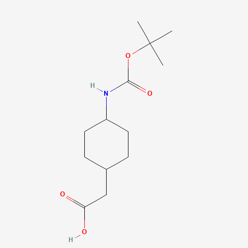 Boc-trans-4-aminocyclohexane acetic acid (CAS: 189153-10-4) - Chemical Structure and Molecular Formula 