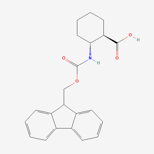 Fmoc-(±)-trans-2-aminocyclohexane-1-carboxylic acid (CAS: 389057-34-5) - Chemical Structure and Molecular Formula 