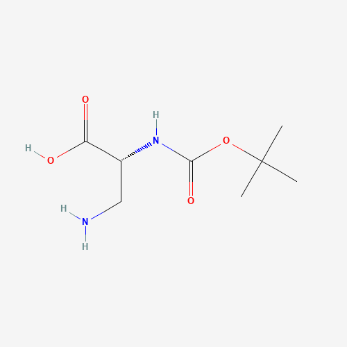 Boc-D-Dap-OH (CAS: 76387-70-7) - Chemical Structure and Molecular Formula 