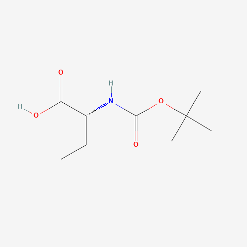 Boc-D-Abu-OH (CAS: 45121-22-0) - Chemical Structure and Molecular Formula 
