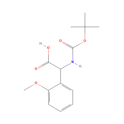 Boc-DL-(2-methoxyphenyl)glycine (CAS: 179417-69-7) - Chemical Structure and Molecular Formula 
