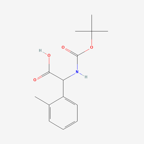 Boc-DL-(2-methylphenyl)glycine (CAS: 40512-48-9) - Chemical Structure and Molecular Formula 