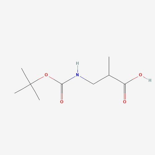 Boc-DL-beta-Aib-OH (CAS: 16948-10-0) - Chemical Structure and Molecular Formula 