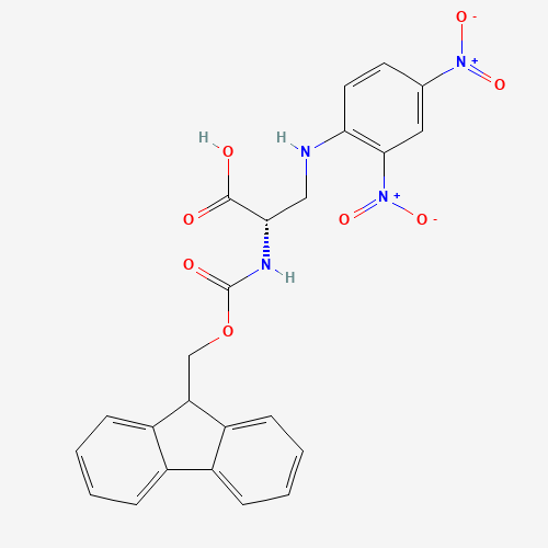 Fmoc-(N-beta-(2,4-dinitrophenyl))-L-alpha,beta-diaminopropionic acid (CAS: 140430-54-2) - Chemical Structure and Molecular Formula 