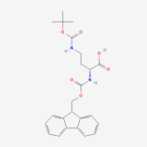 Fmoc-(N-gamma-Boc)-D-alpha,gamma-diaminobutyric acid (CAS: 114360-56-4) - Chemical Structure and Molecular Formula 