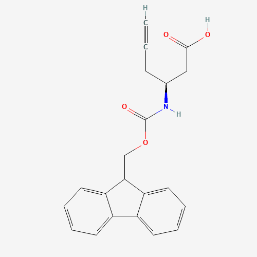 Fmoc-(S)-3-amino-5-hexynoic acid (CAS: 270596-48-0) - Chemical Structure and Molecular Formula 