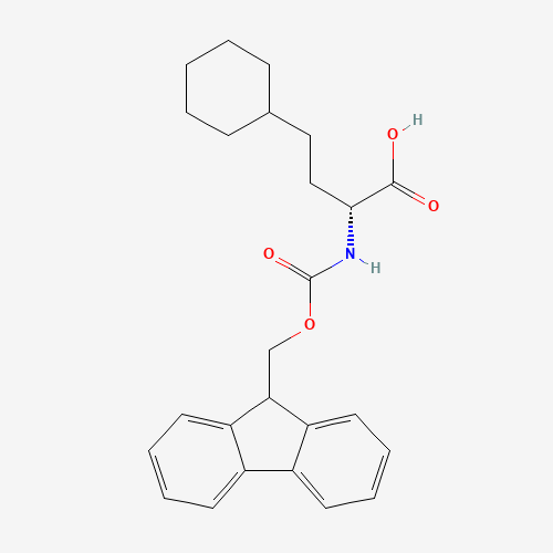 Fmoc-D-homocyclohexylalanine (CAS: 269078-72-0) - Chemical Structure and Molecular Formula 