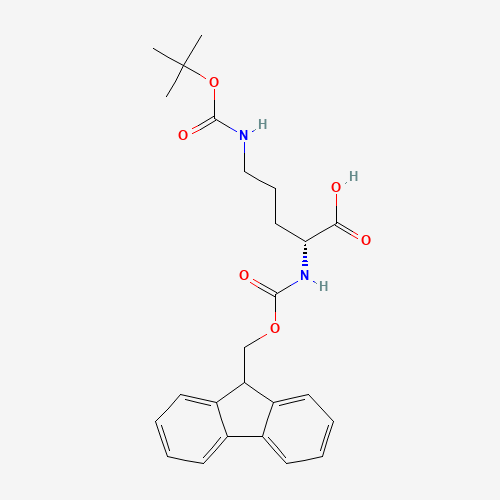 Fmoc-(Nd-Boc)-D-ornithine (CAS: 118476-89-4) - Chemical Structure and Molecular Formula 