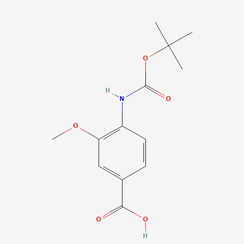 Boc-4-amino-3-methoxybenzoic acid (CAS: 180976-98-1) - Chemical Structure and Molecular Formula 