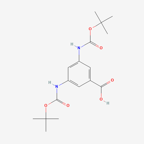 Di-Boc-3,5-diaminobenzoic acid chemical structure Di-Boc-3,5-diaminobenzoic acid (CAS: 133887-83-9) - Chemical Structure and Molecular Formula